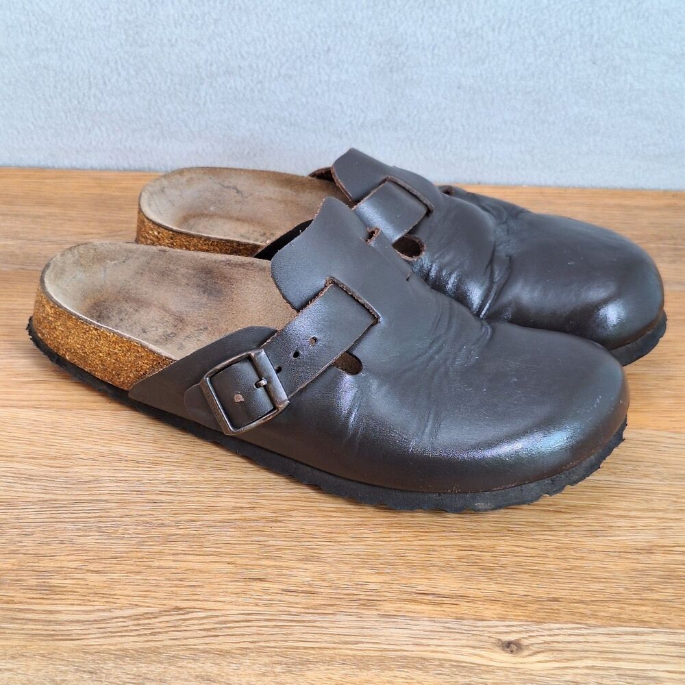 Betula by Birkenstock Boston Women's 6 EU 37 Narrow Slip-On Clogs Brown Leather